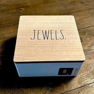 Rae Dunn Wooden with Lid Jewelry Box NWT
